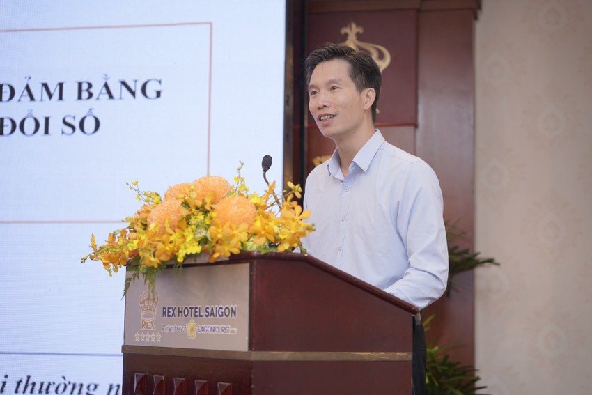 ChatGPT said:
Ông Phạm Trường Hải, Phó Trưởng phòng Quản lý nghiệp vụ về đăng ký biện pháp bảo đảm, Cục Đăng ký giao dịch bảo đảm và Bồi thường nhà nước (Bộ Tư pháp), trình bày báo cáo đề dẫn tại hội thảo.