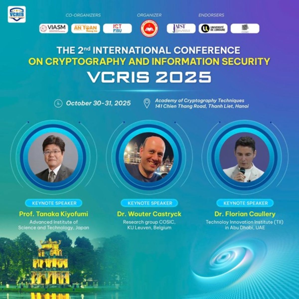 Hơn 60 nhà khoa học quốc tế tham dự Hội thảo VCRIS 2025 tại Hà Nội.