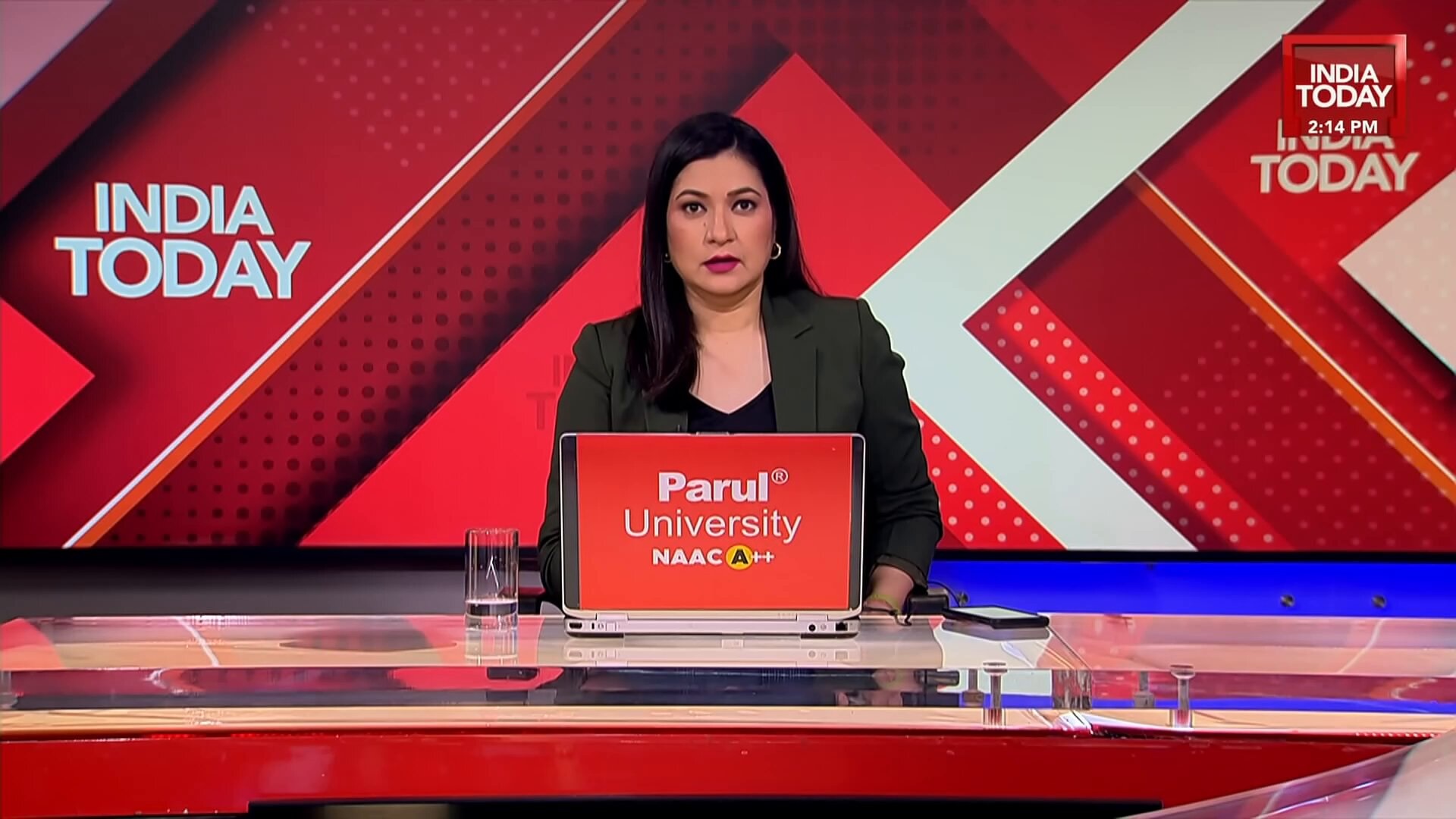 Pooja Shali , người dẫn chương trình của India Today. Ảnh chụp màn hình.