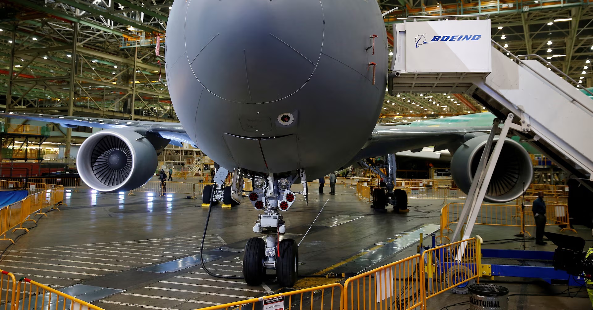 Tập đoàn sản xuất máy bay Boeing. Ảnh Reuters/Lindsey Wasson