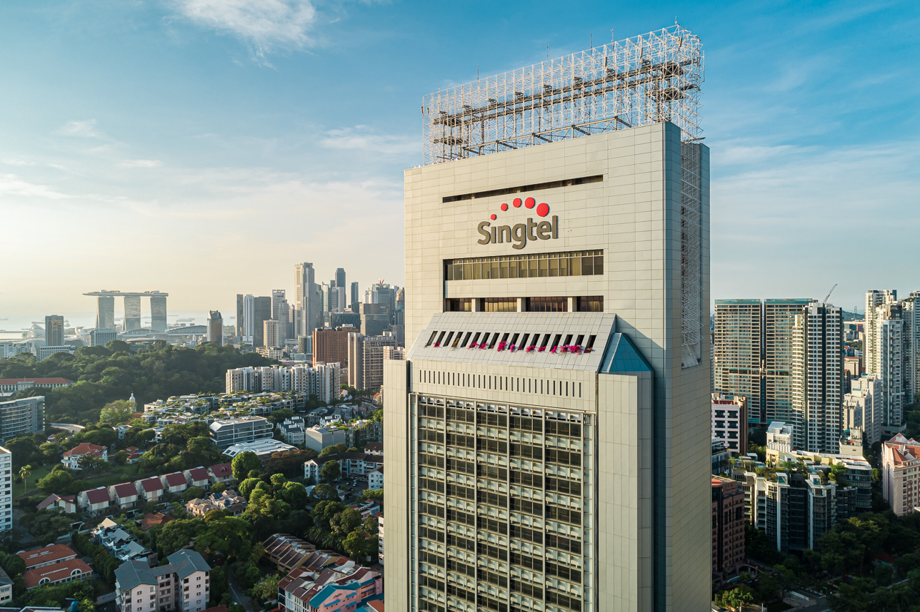 Trụ sở tập đoàn viễn thông Singtel của Singapore. Ảnh Singtel