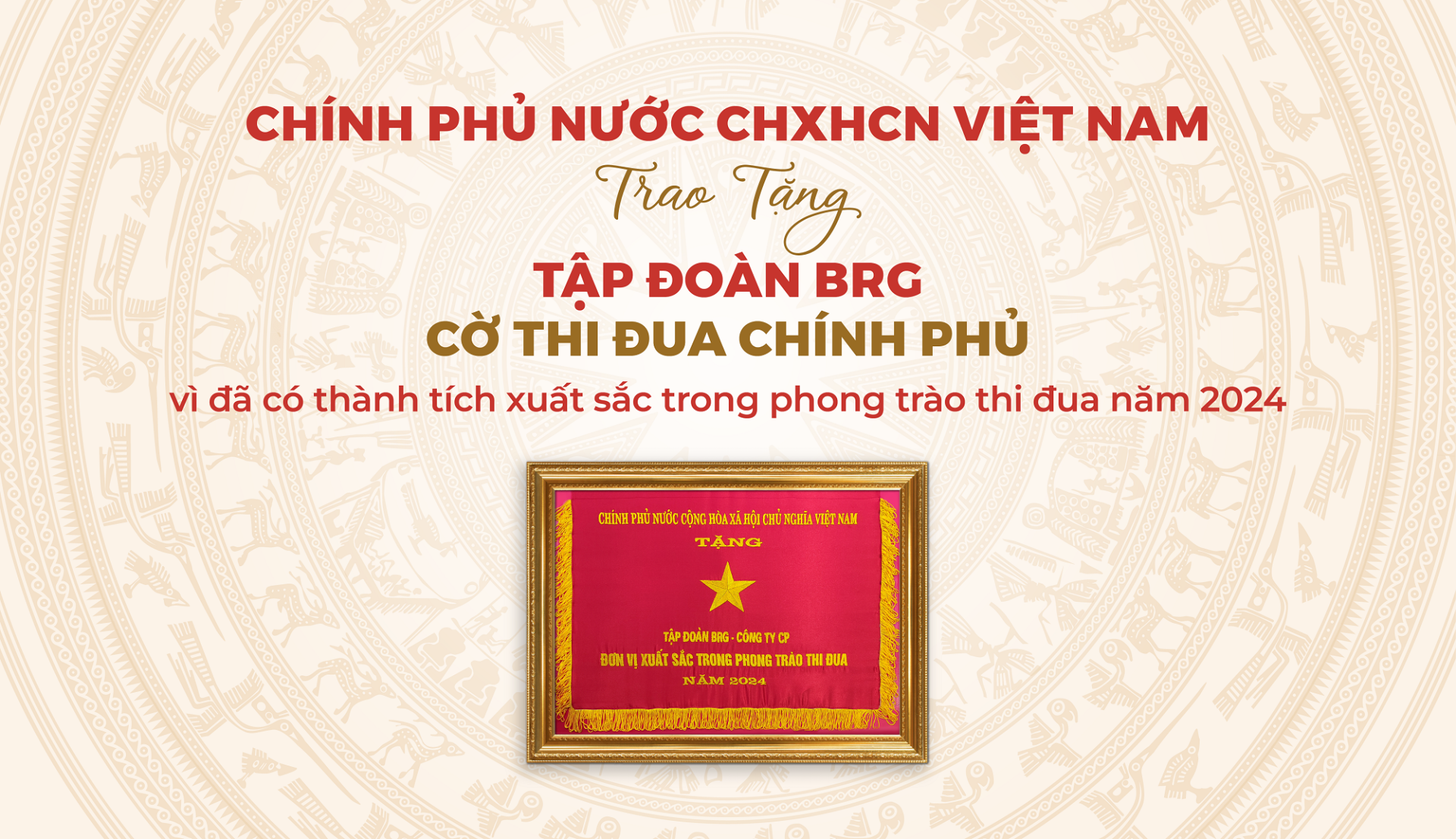 Tập đoàn BRG là tập đoàn kinh tế duy nhất của TP. Hà Nội được trao tặng Cờ Thi đua Chính phủ năm 2024