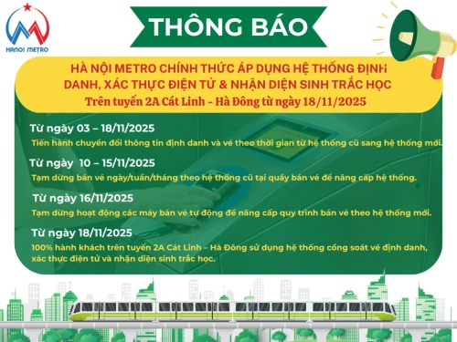 Hà Nội Metro nâng cấp trải nghiệm hành khách bằng công nghệ định danh điện tử