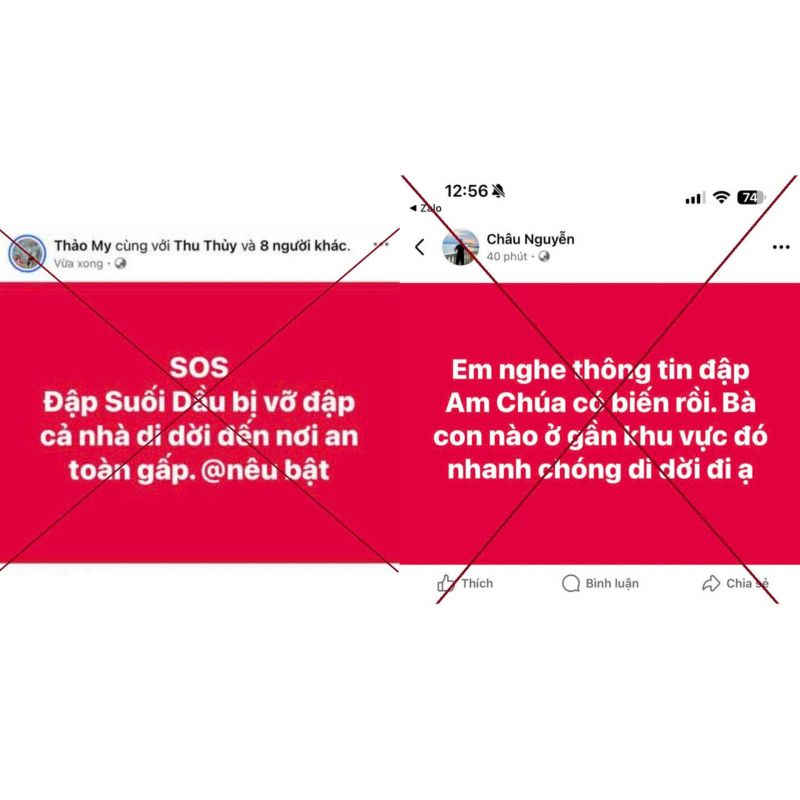 Thông tin thất thiệt trên mạng xã hội đã bị bác bỏ.