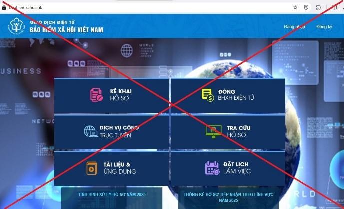 Công an Hà Nội cảnh báo thủ đoạn mạo danh BHXH dụ truy cập link giả để đánh cắp tiền.