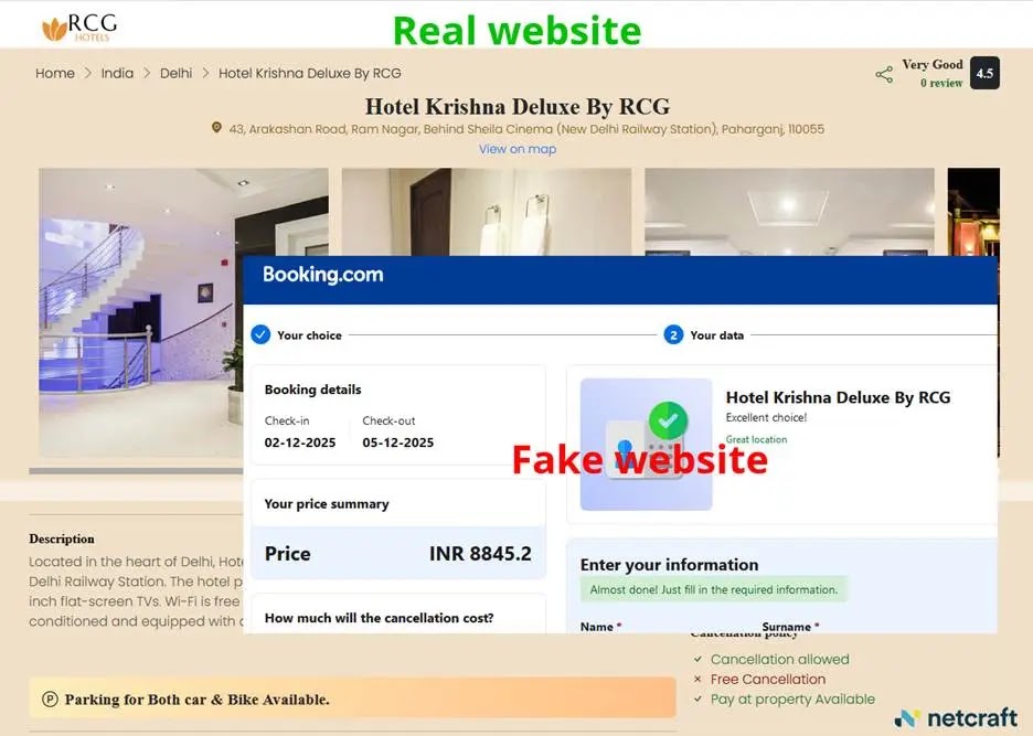 Nhiều khách sạn nổi tiếng bị tin tặc mạo danh. Ảnh Netcraft.