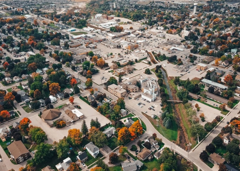 Một phần khu tự quản North Perth từ trên cao. Ảnh North Perth