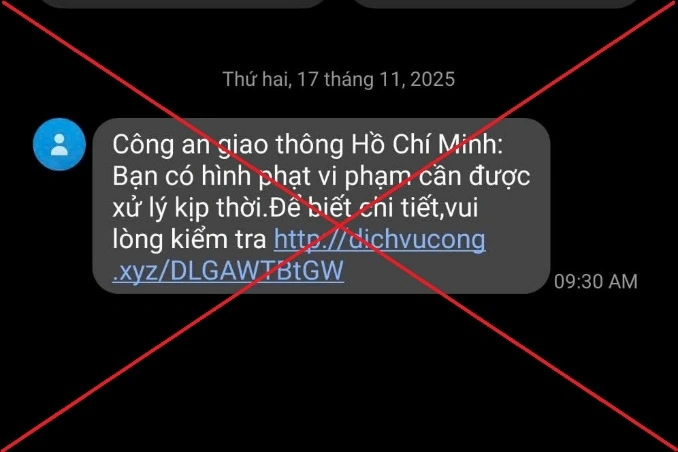 Cảnh giác trước tin nhắn lừa đảo. Ảnh: CATP
