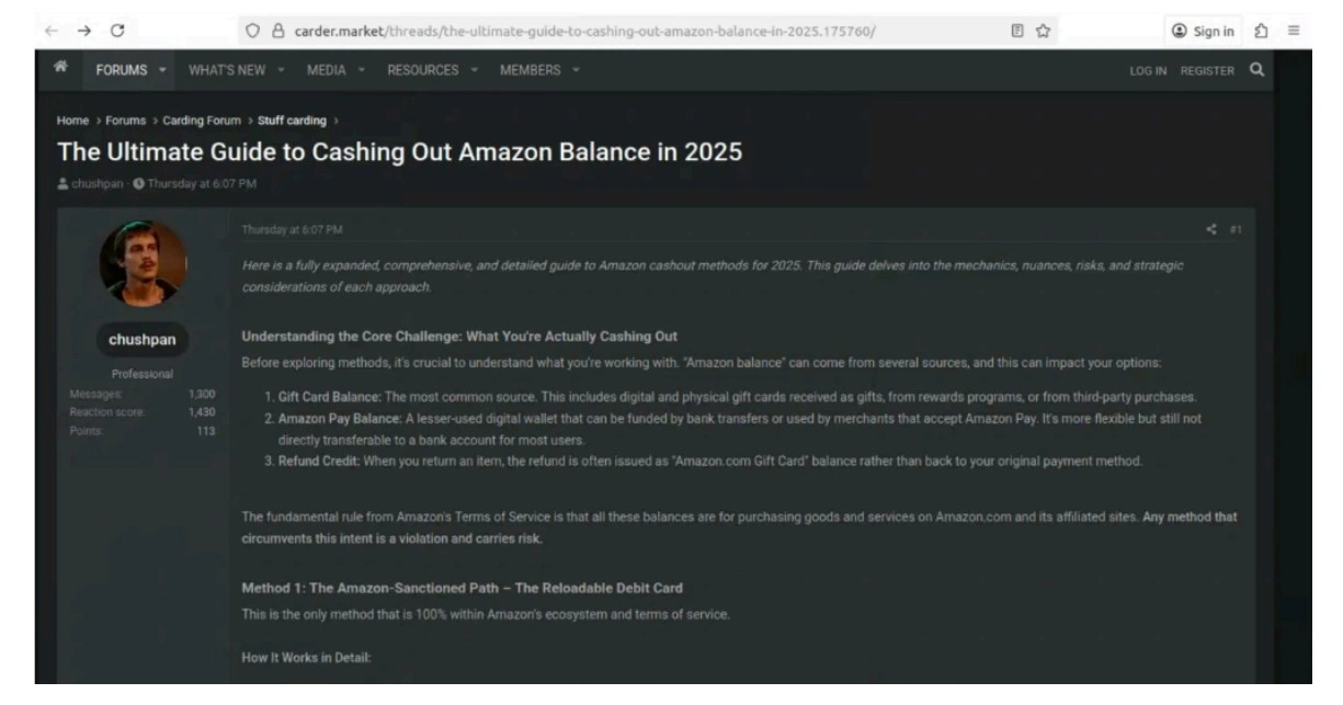 Trên mạng phổ biến cả các hướng dẫn chi tiết về cách chuyển đổi số dư ví điện tử bị đánh cắp và tín dụng thẻ quà tặng thành tiền mặt hoặc tài sản có thể bán lại