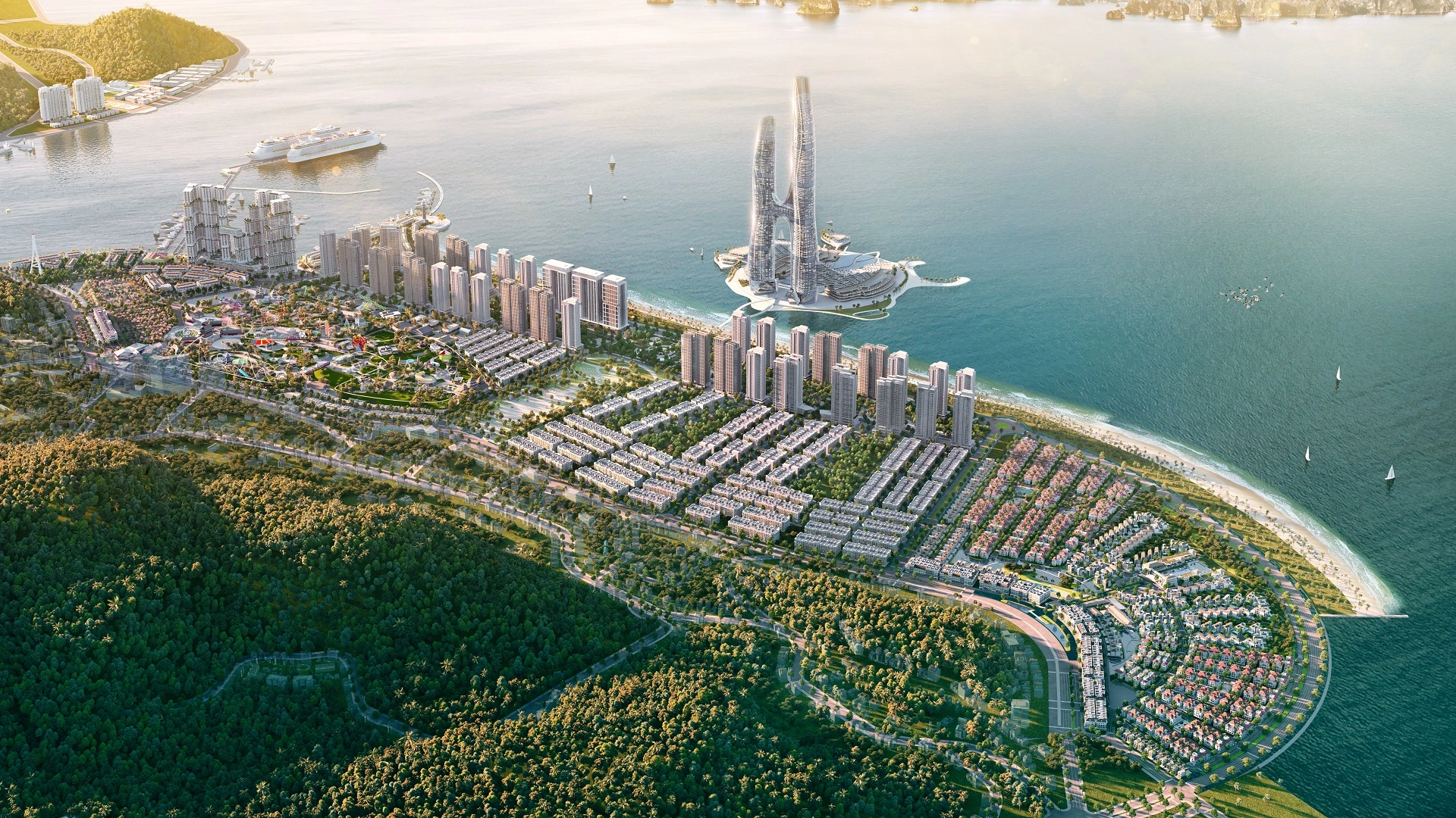 Bất động sản tại quần thể Sun Elite City được thị trường săn đón nhờ sở hữu vị trí đắc địa bên vịnh Hạ Long. Ảnh: Sun Property.