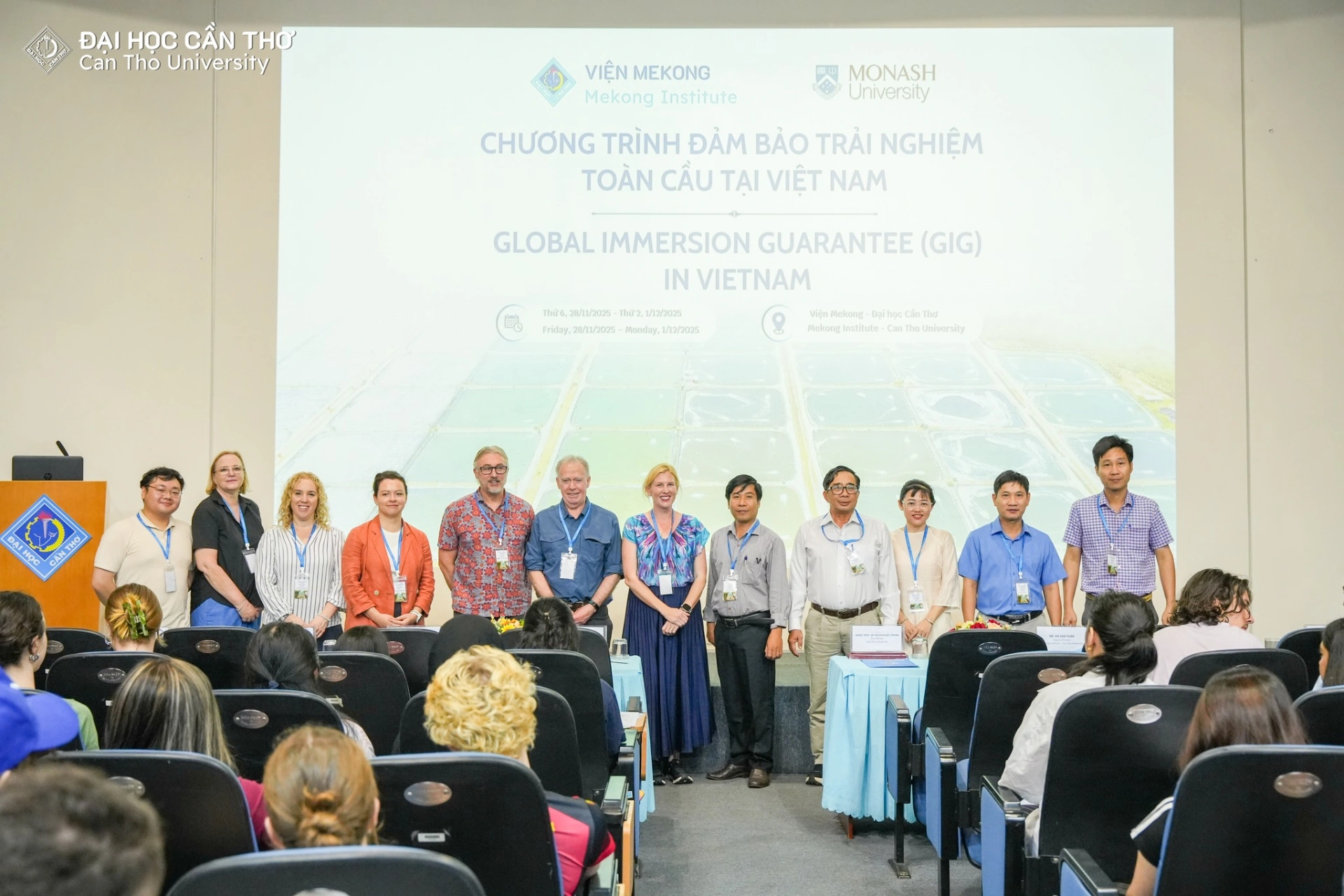 Lễ khai mạc Chương trình Đảm bảo Trải nghiệm Toàn cầu tại Việt Nam được tổ chức tại Đại học Cần Thơ vào tháng 11/2025. (Ảnh: Đại học Cần Thơ)