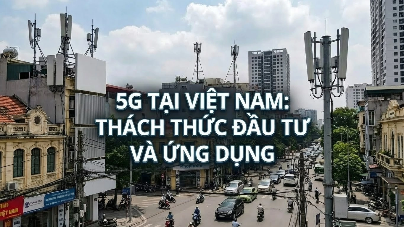 5G đã được phủ sóng rộng khắp tại Việt Nam, tuy nhiên chưa có nhiều dịch vụ ứng dụng được thương mại hóa. (Ảnh minh họa do AI tạo ra)