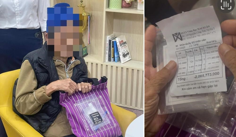 Cụ bà bán toàn bộ số vàng lấy hơn 2 tỷ đồng để chuyển cho các đối tượng lừa đảo