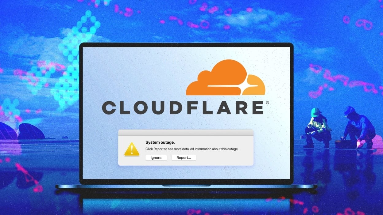 Cloudflare bị sập. Ảnh: Mashable