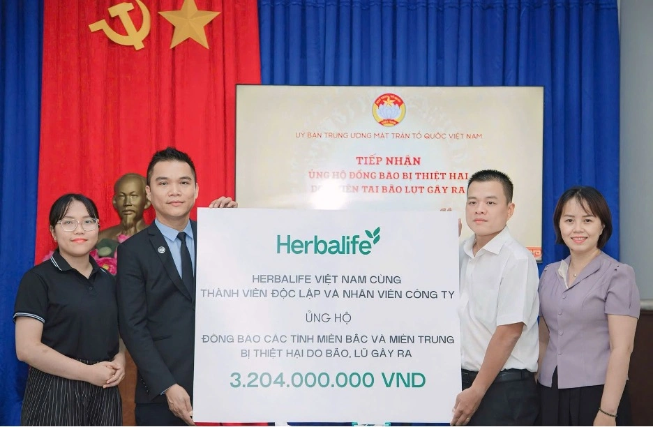 Tháng 10/2025 Herbalife đã ủng hộ hơn 3,2 tỷ đồng cho các tỉnh Miền Bắc & Miền Trung.