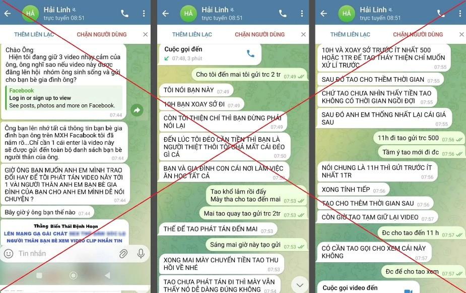 Chiêu trò giả gái xinh để bẫy nạn nhân “chat sex” rồi tống tiền của các đối tượng lừa đảo.