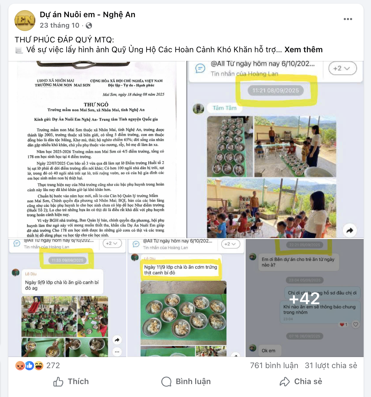 Công an Nghệ An đã bắt đầu xác minh phản ánh liên quan tới dự án “Nuôi em ở Nghệ An”.