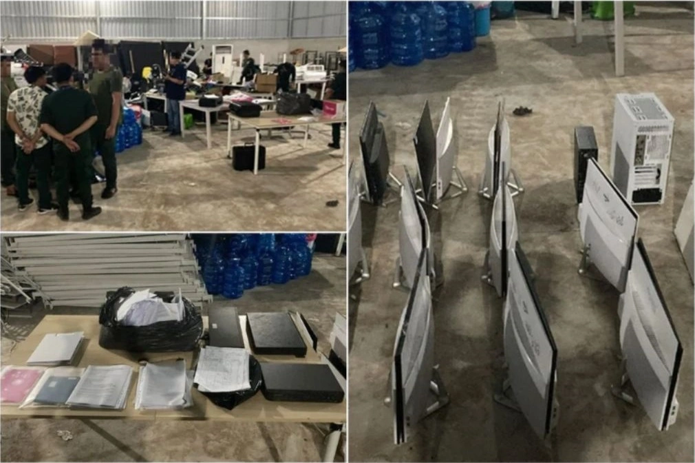 Thiết bị phạm tội bị thu giữ. Ảnh The Straits Times