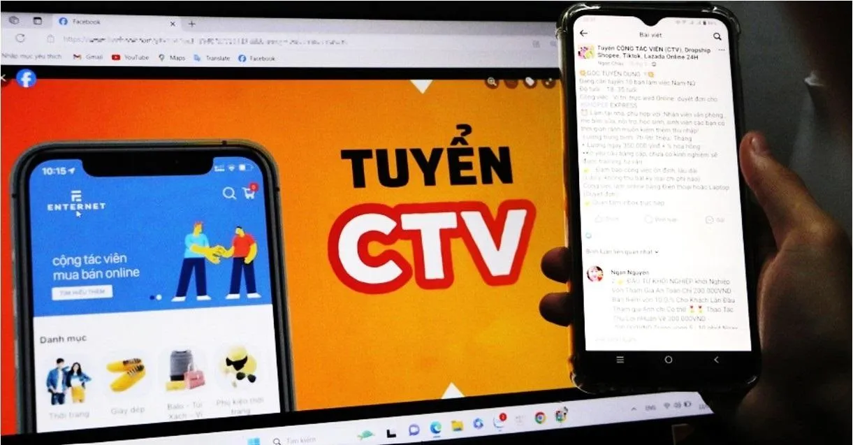 Dụ dỗ nạn nhân làm cộng tác viên chốt đơn hàng online để lừa đảo